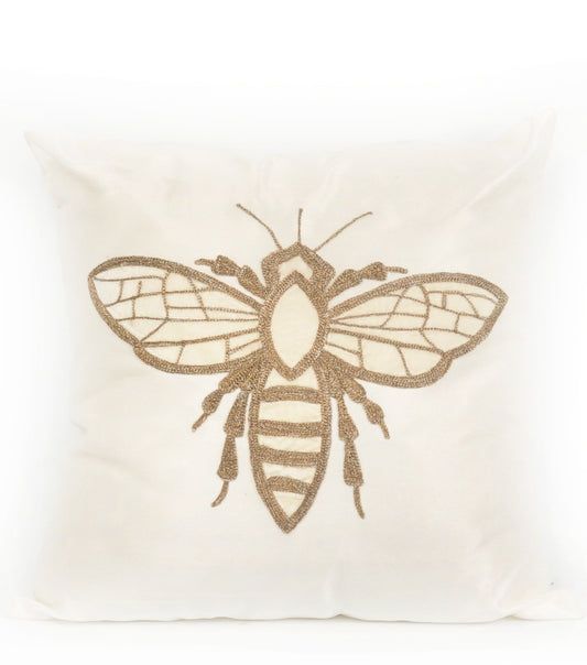 Cuscino in raso con Ape in rame