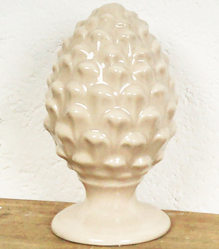 Pigna in ceramica beige piccola