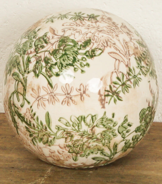 Sfera con Decorazioni in cotto smaltato