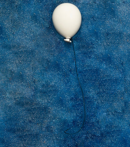 Palloncino “bianco panna” medio in ceramica