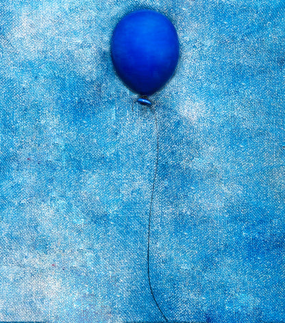 Palloncino blu grande in ceramica