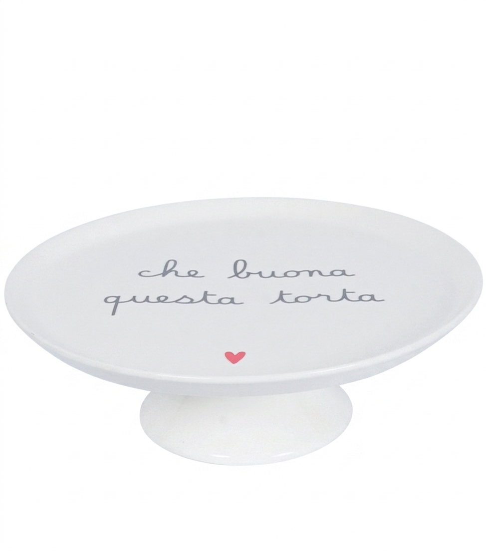 Alzatina "che buona questa torta" in ceramica