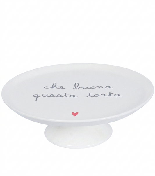 Alzatina "che buona questa torta" in ceramica