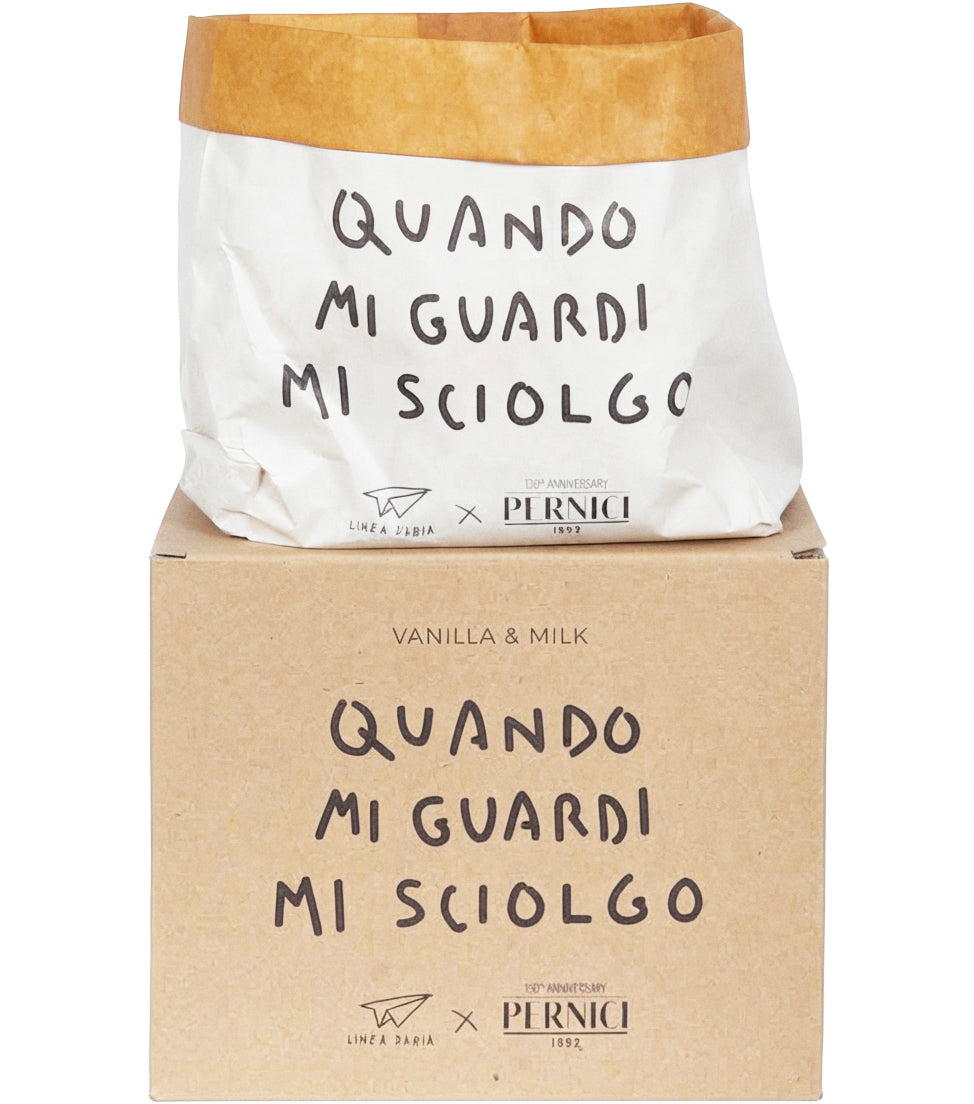 Candela Profumata "QUANDO MI GUARDI MI SCIOLGO" alla fragranza "Vaniglia e Latte"