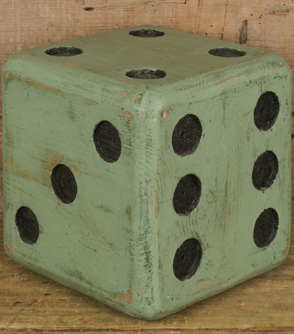 Dadone grande color "verde salvia" in legno