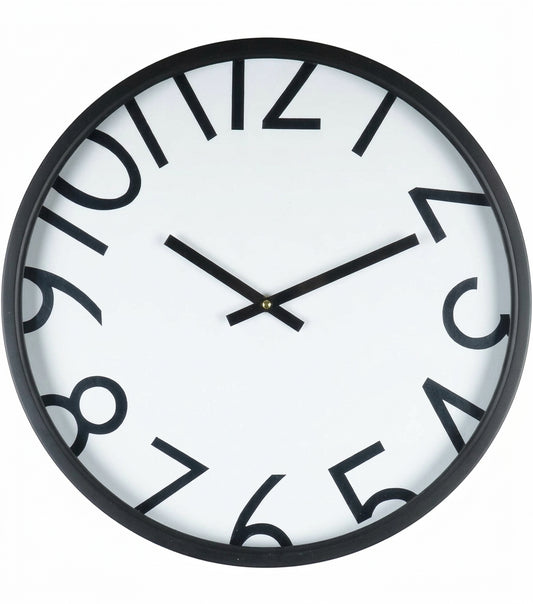 Orologio con Numeri "Vedo - Non Vedo" in metallo e vetro