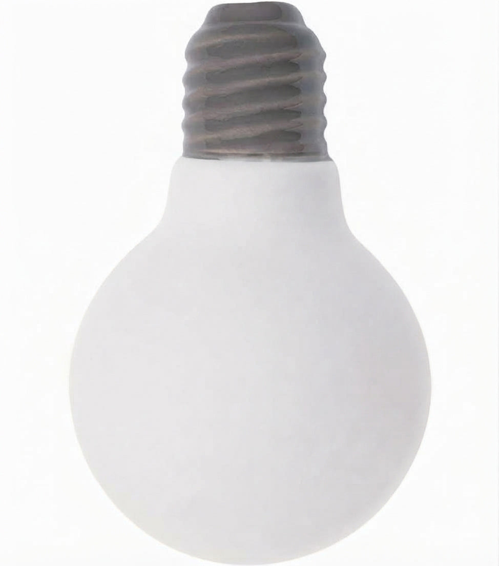 Vaso a forma di una Lampadina color bianco in ceramica