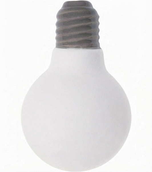 Vaso a forma di una Lampadina color bianco in ceramica