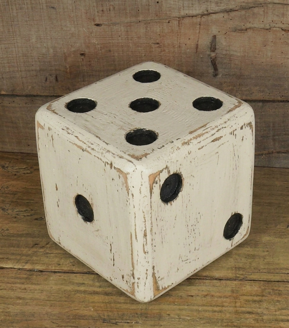 Dadone grande color bianco in legno