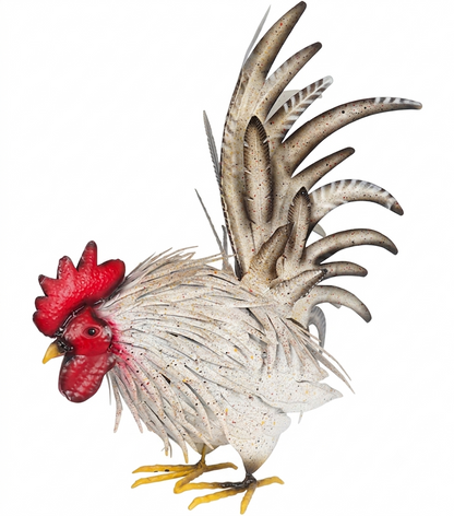 "Gallo che Becca" in metallo