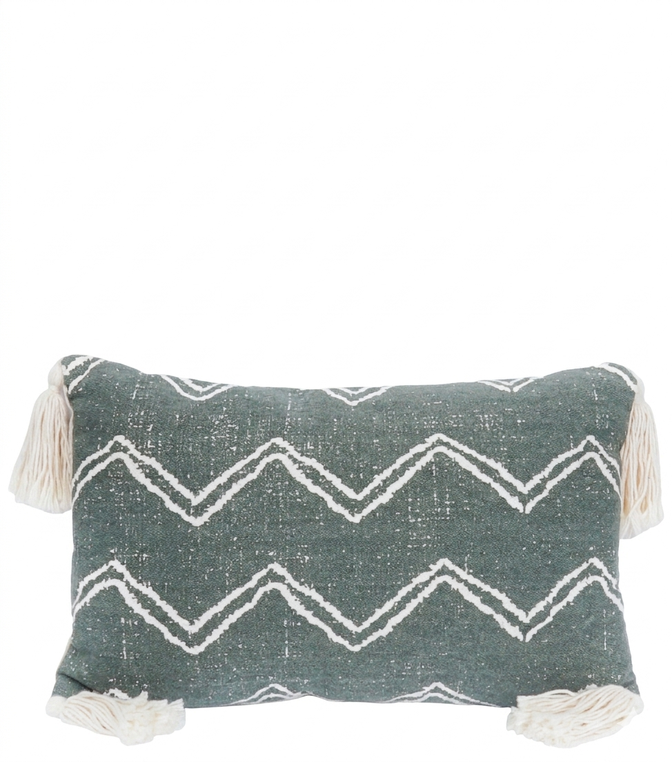 Cuscino con Nappe e Decorazioni in cotone