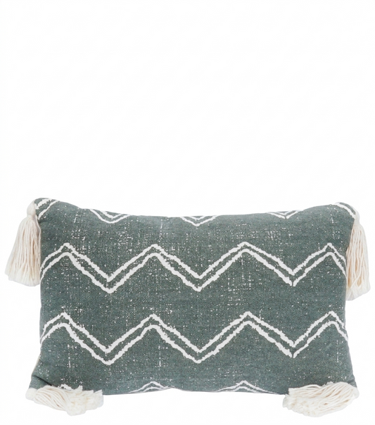 Cuscino con Nappe e Decorazioni in cotone