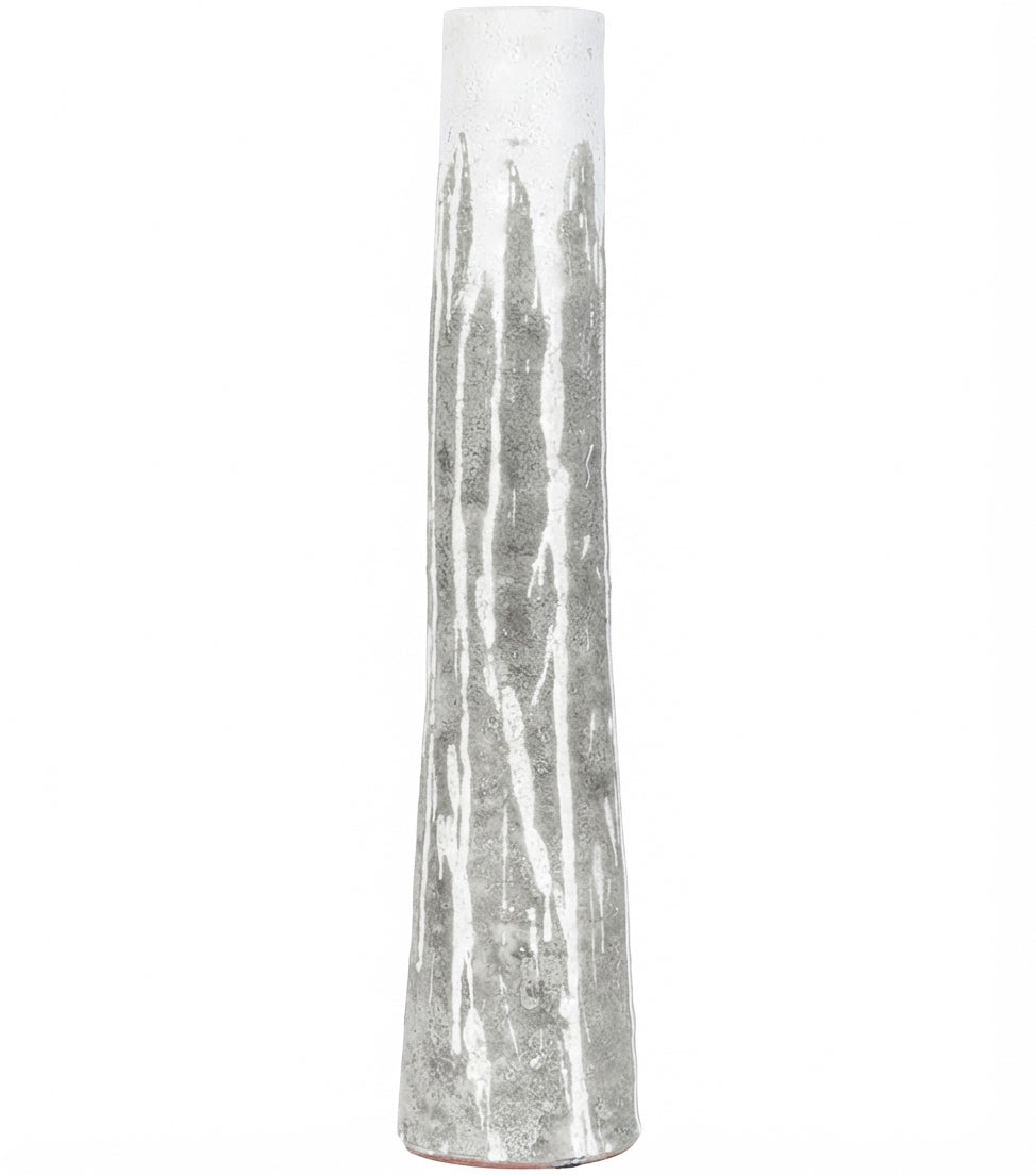 "Vaso con Effetto Colatura" grande in cemento smaltato