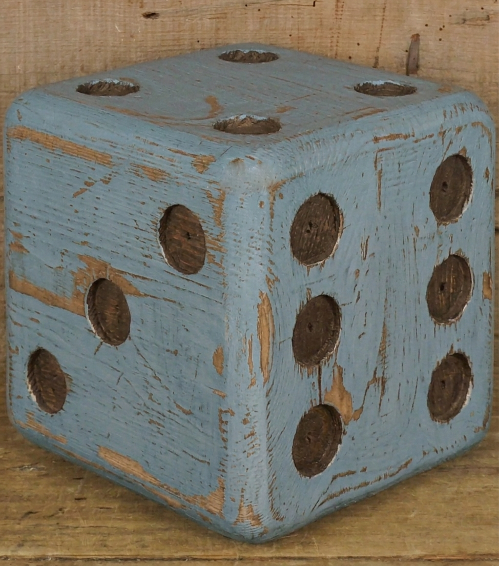 Dadone grande color "carta di zucchero" in legno