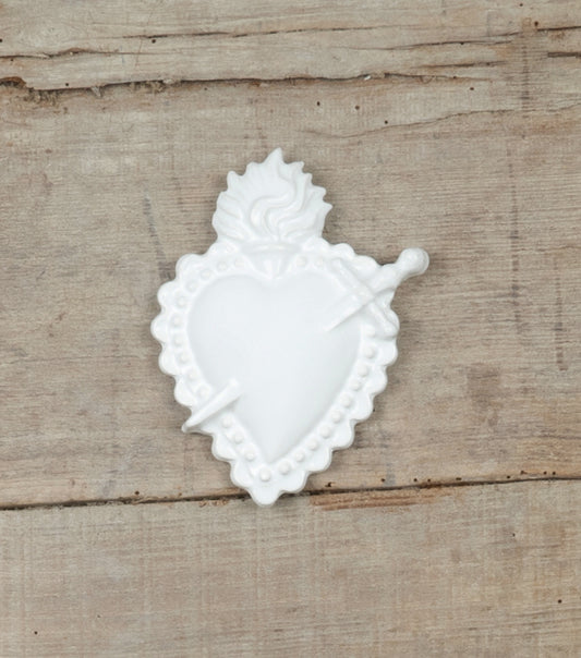 Cuore "Ex Voto" con una Spada in ceramica