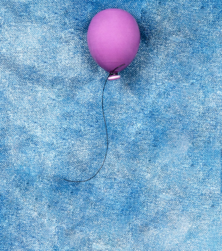 Palloncino viola grande in ceramica