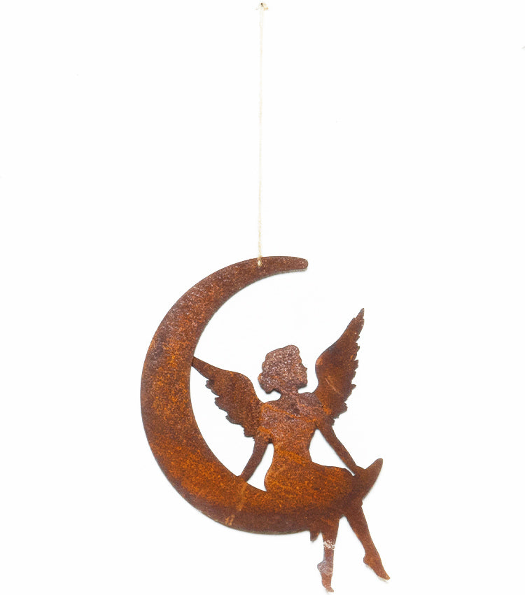 "La Fatina sulla Luna" in corten grande