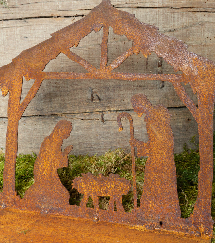 "Natività" in corten piccola