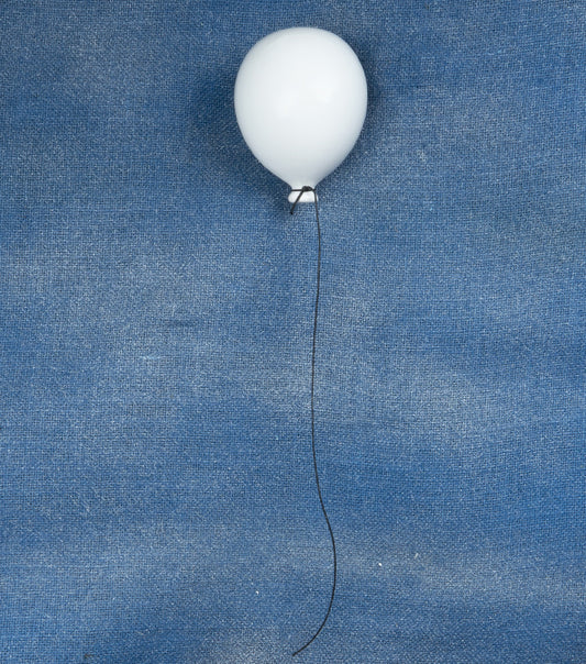 Palloncino bianco grande in ceramica