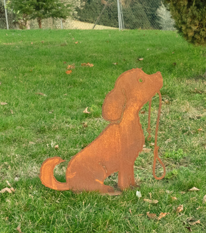 Cagnolino con collare in corten