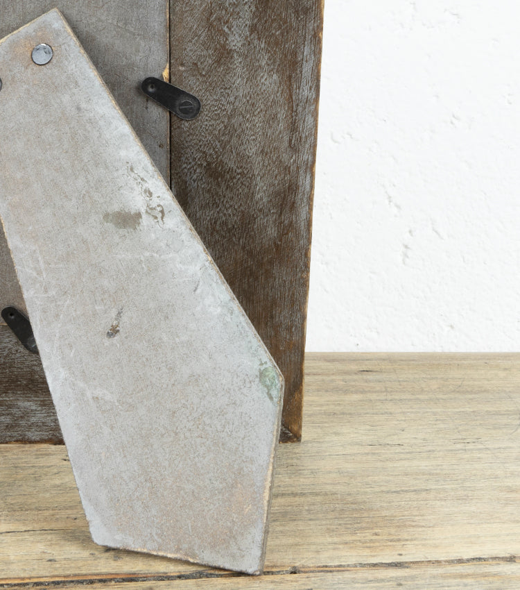 Cornice porta-foto in legno e metallo