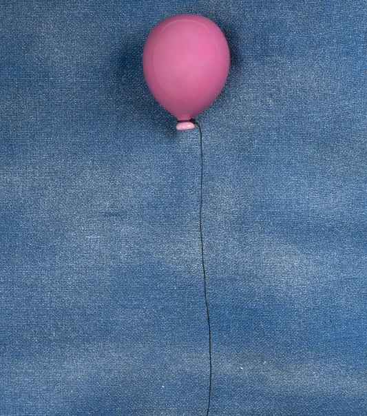 Palloncino rosa scuro grande in ceramica