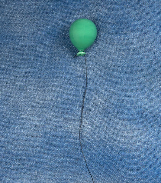 Palloncino color "petrolio" piccolo in ceramica